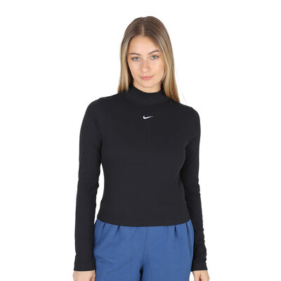 Remera Nike Rib Mock Ls Mujer