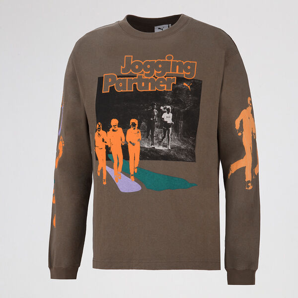 Remera Manga Larga Puma Partner Graphic Hombre