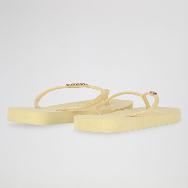 Ojotas Havaianas Slim Square Logo Metallic goma Mujer