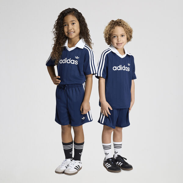 Conjunto adidas Loose Polo Pinstripe Infantil
