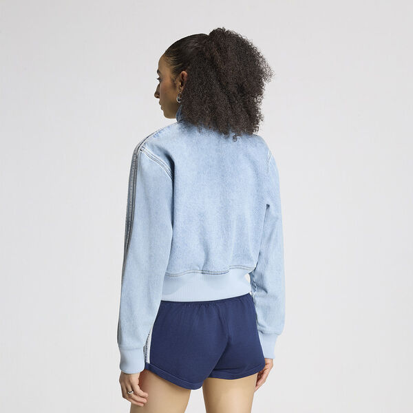 Buzo con Cierre adidas Tejido Denim Firebird Mujer