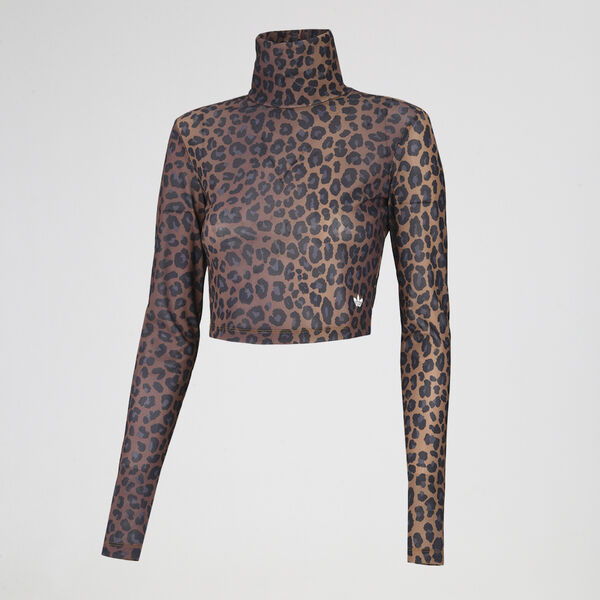 Remera adidas Leopardo Manga Larga Mujer