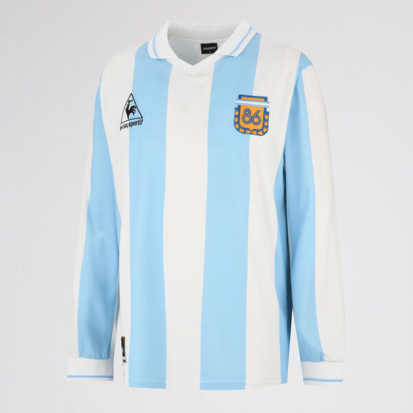 Remera Argentina Le Coq Sportif Titular Colecci&oacute;n 86 Manga Larga