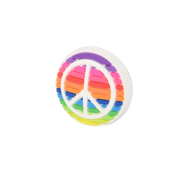 Pin Crocs Jibbitz Rainbow Peace Sing