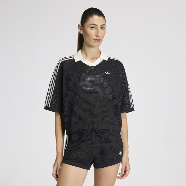Remera adida Crochet Polo Mujer