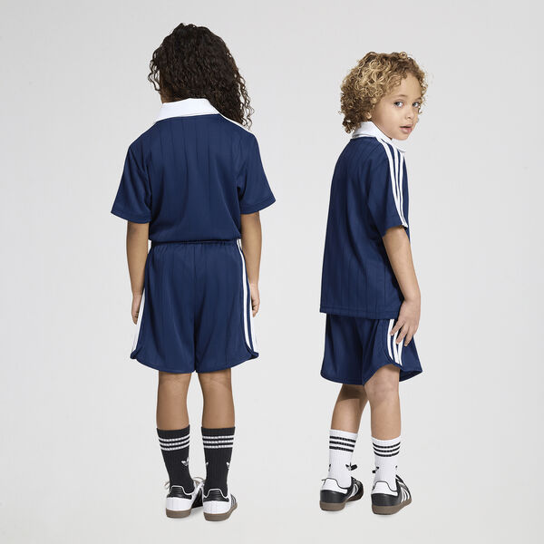 Conjunto adidas Loose Polo Pinstripe Infantil