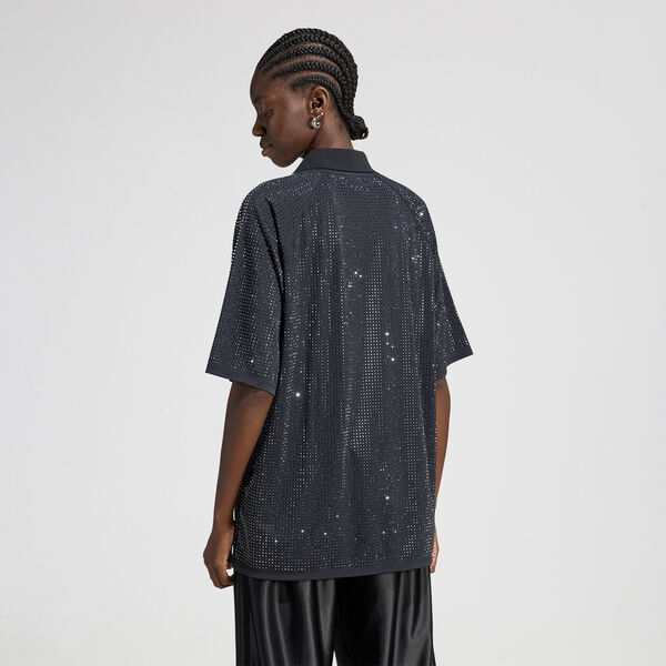 Remera adidas Rhinestones Oversized Mujer