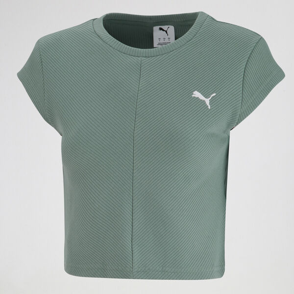 Remera Puma Wardrobe Essential Ribbed Mujer