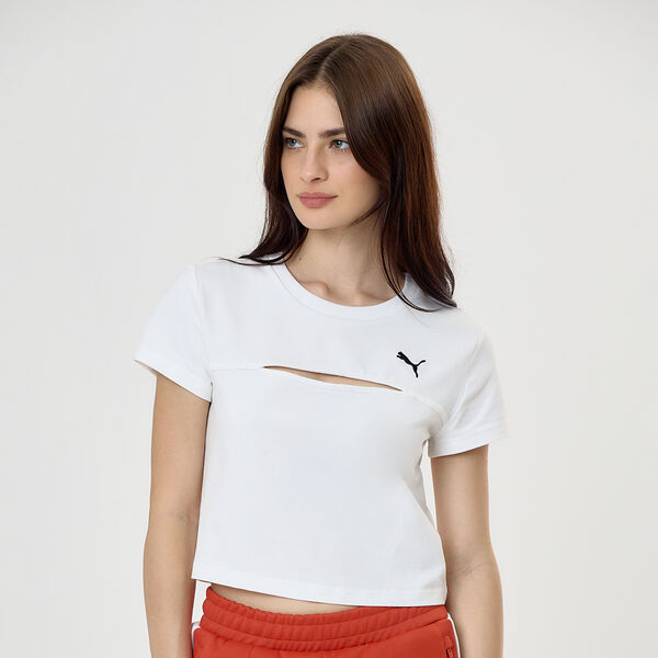 Remera Puma Wardrobe Ess Cut-out Baby de Mujer