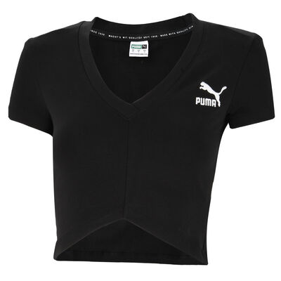 Remera Urbana Puma Classics Cropped Slim Mujer