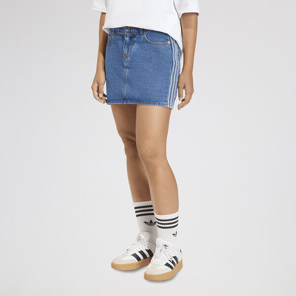 Pollera adidas 3 Tiras Denim Mujer