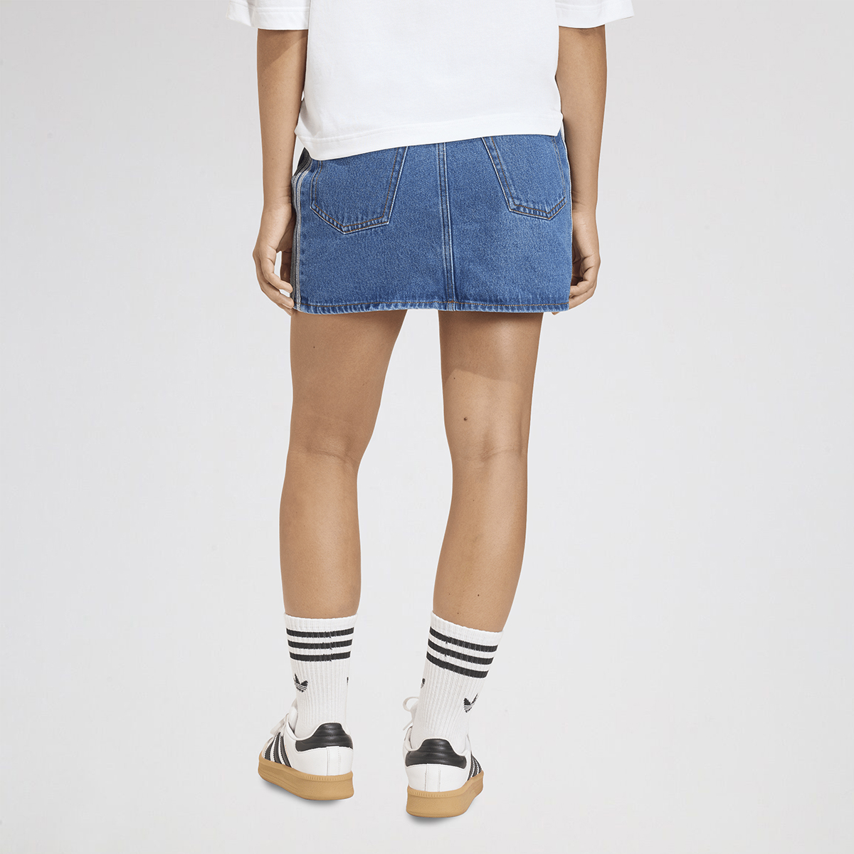 Pollera adidas 3 Tiras Denim Mujer,  image number null