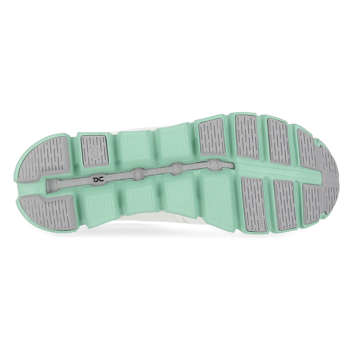 Zapatillas On Running Cloud 5 mujer blanca y verde