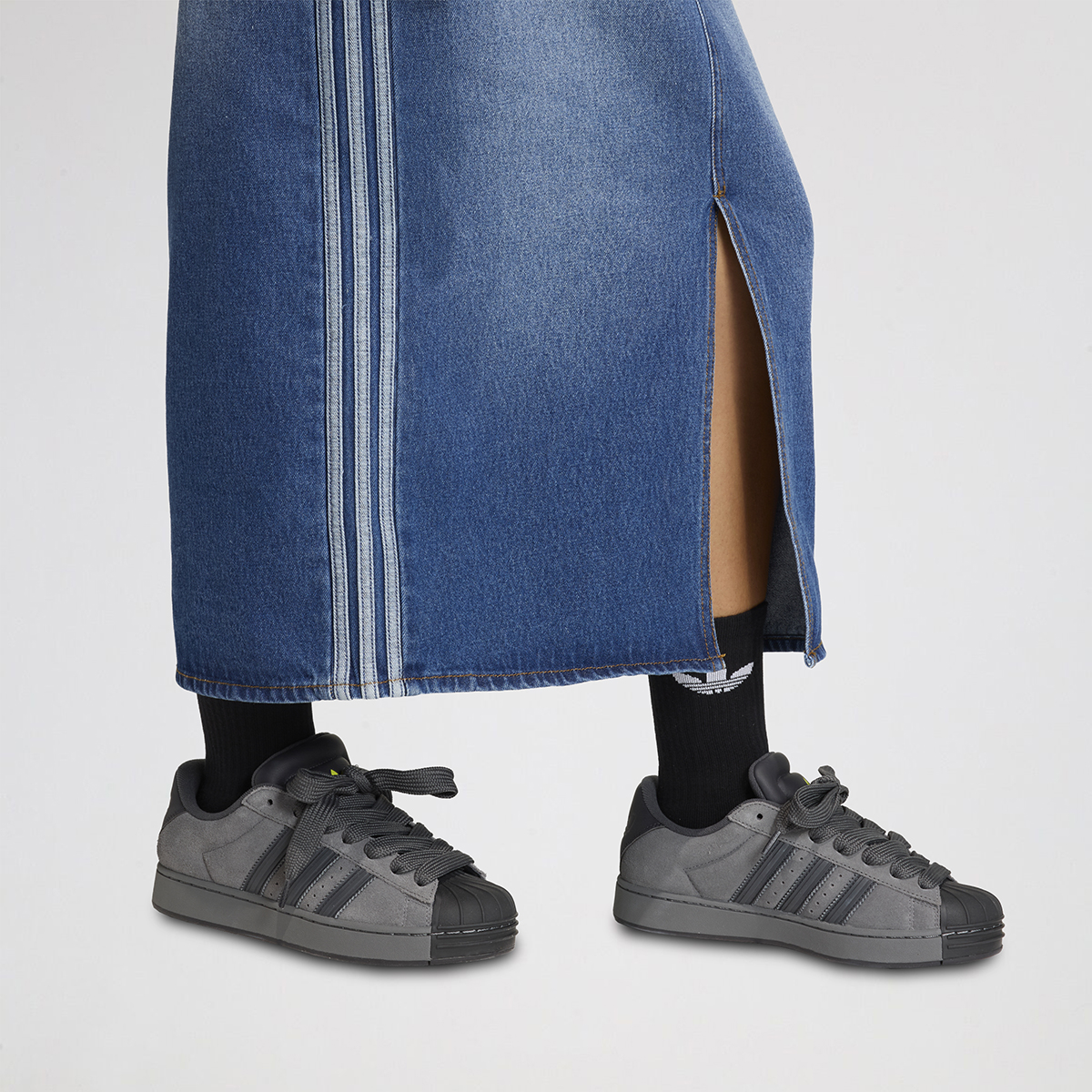 Pollera adidas 3 Tiras Sk Denim Mujer,  image number null