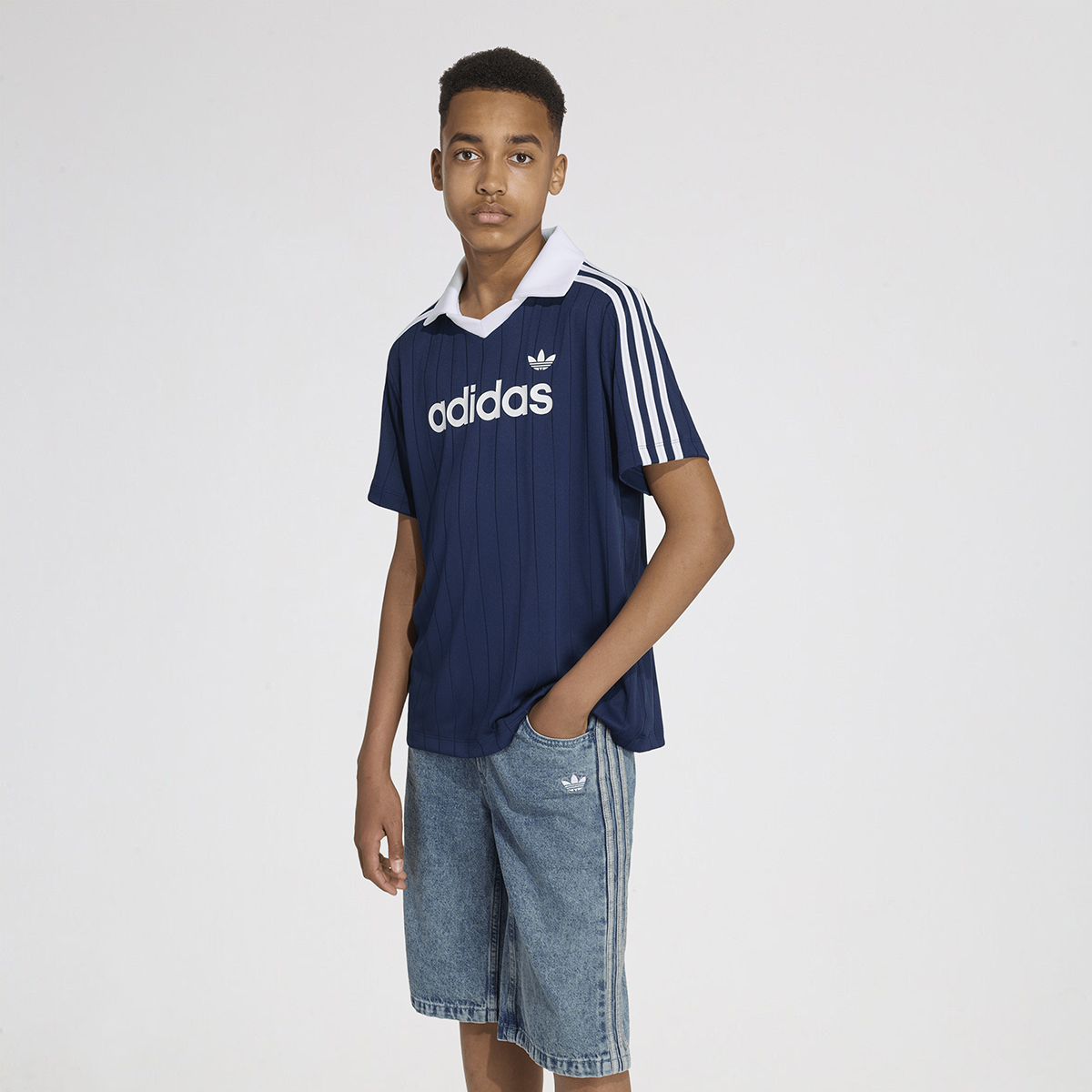Remera adidas Pinstripe Holgada Infantil,  image number null