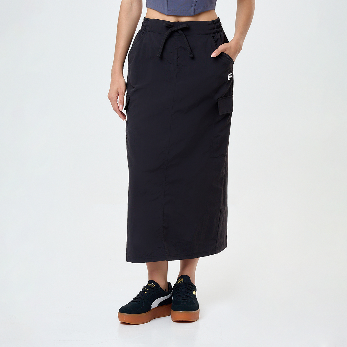 Pollera Puma Downtown Cargo Midi Mujer,  image number null