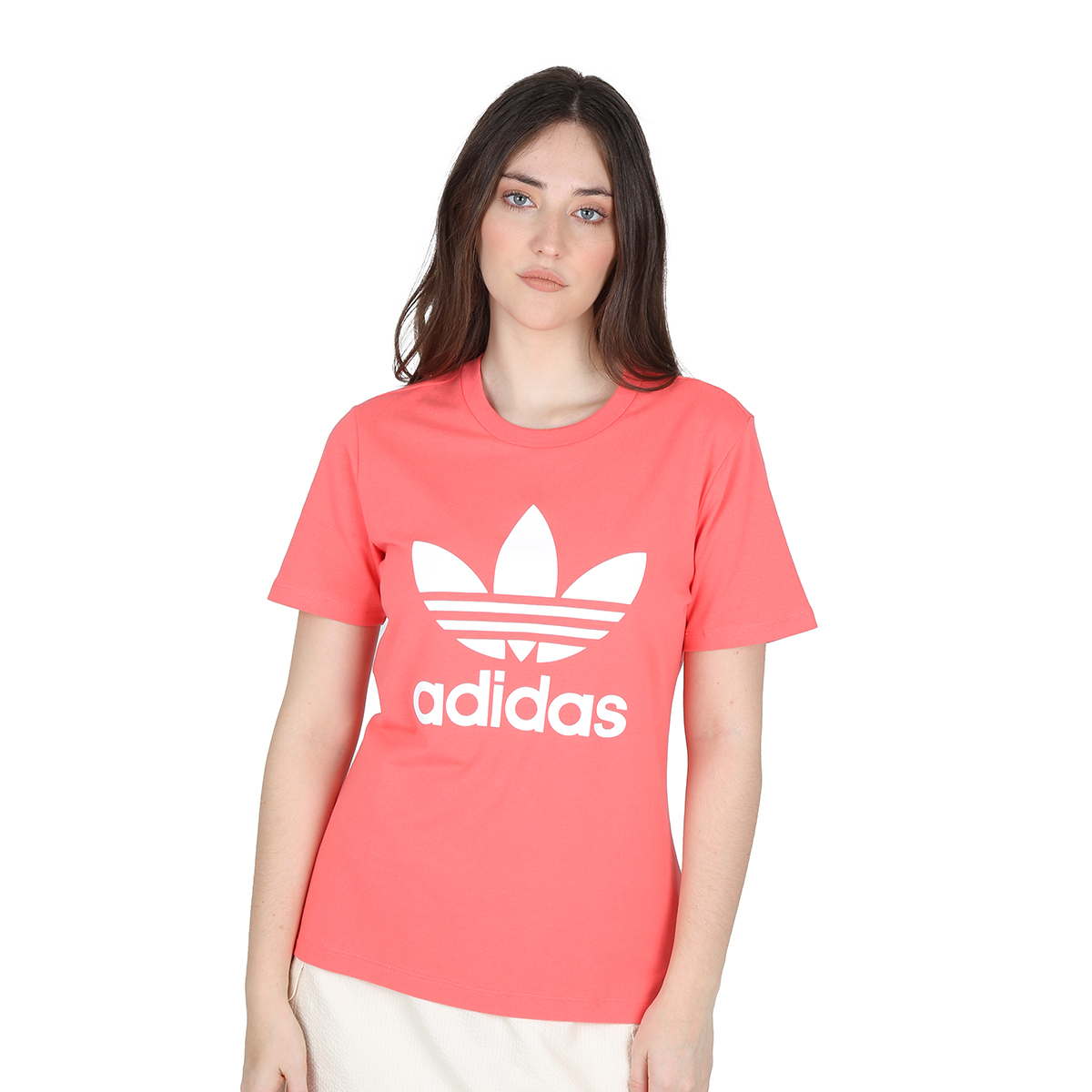 Camiseta adidas trefoil sales mujer