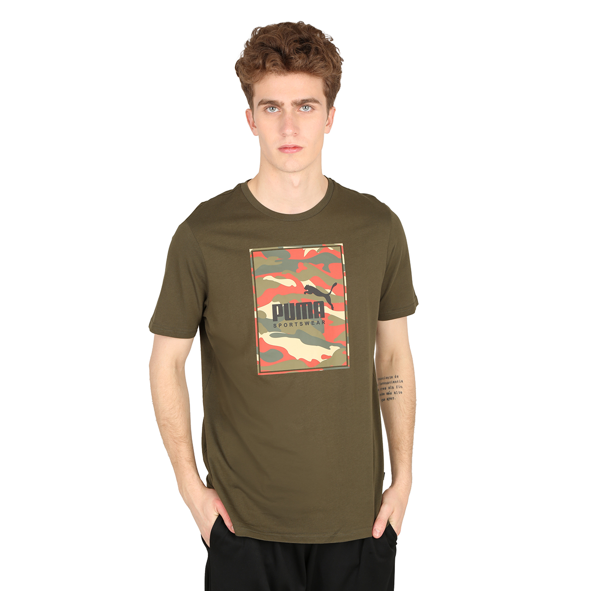 Remera Puma Box Logo Camo,  image number null