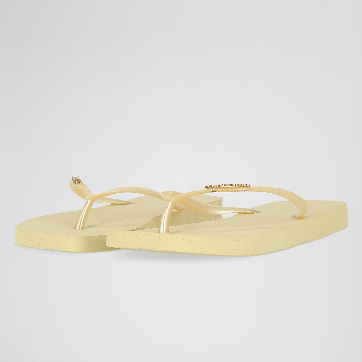 Ojotas Havaianas Slim Square Logo Metallic goma Mujer,  image number null