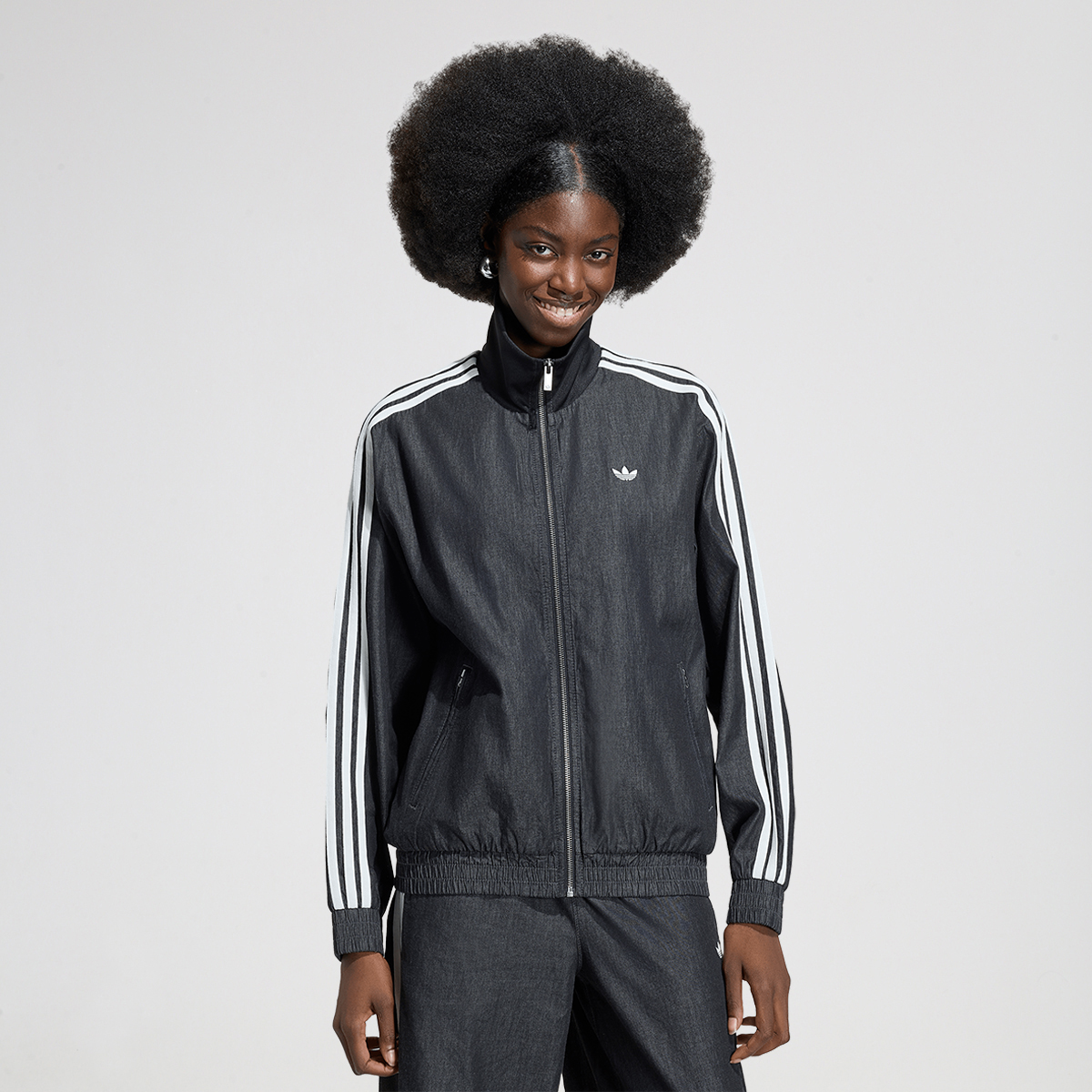 Buzo con Cierre adidas Originals Summer Glow Firebird Denim Mujer,  image number null