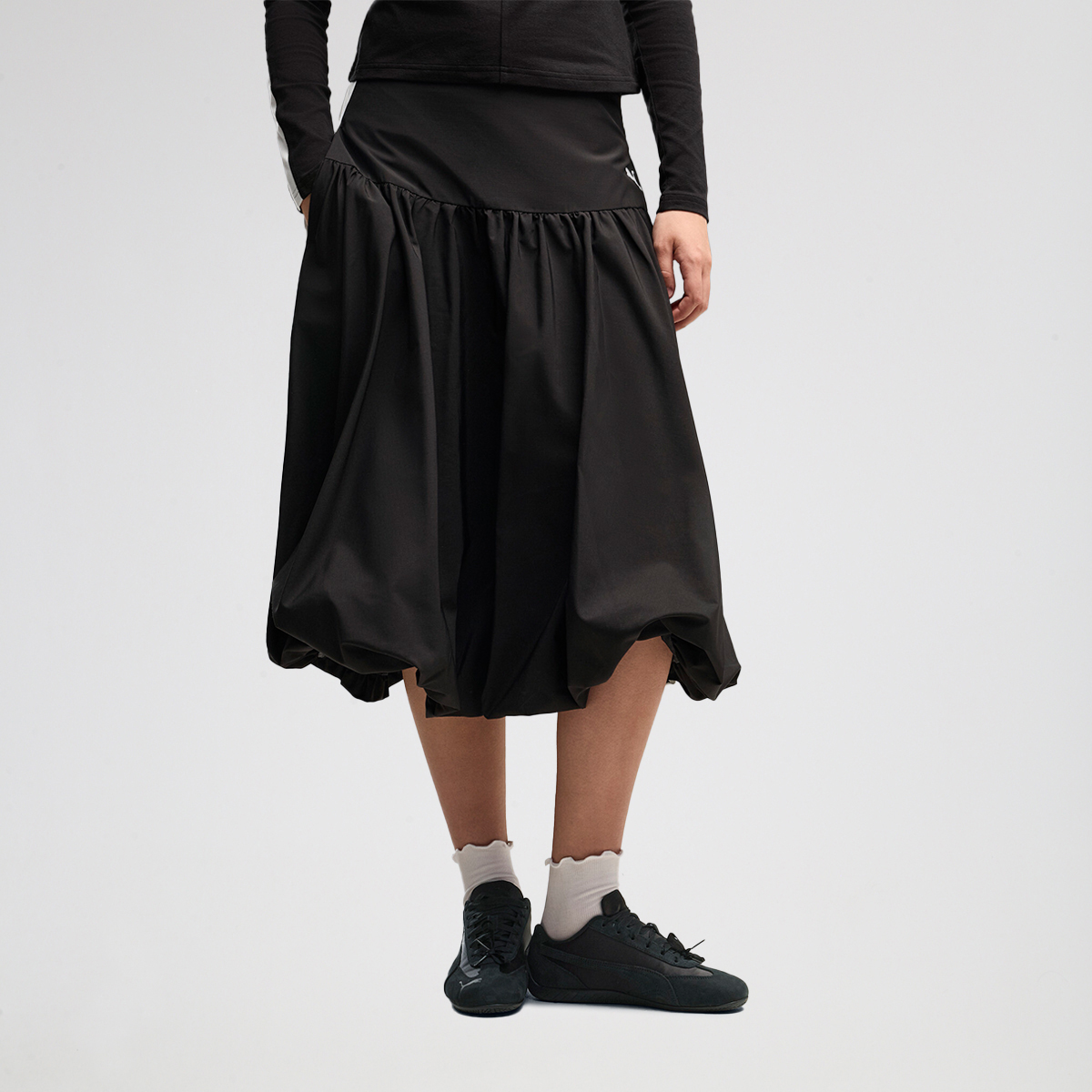 Pollera Puma T7 Balloon Midi Mujer,  image number null