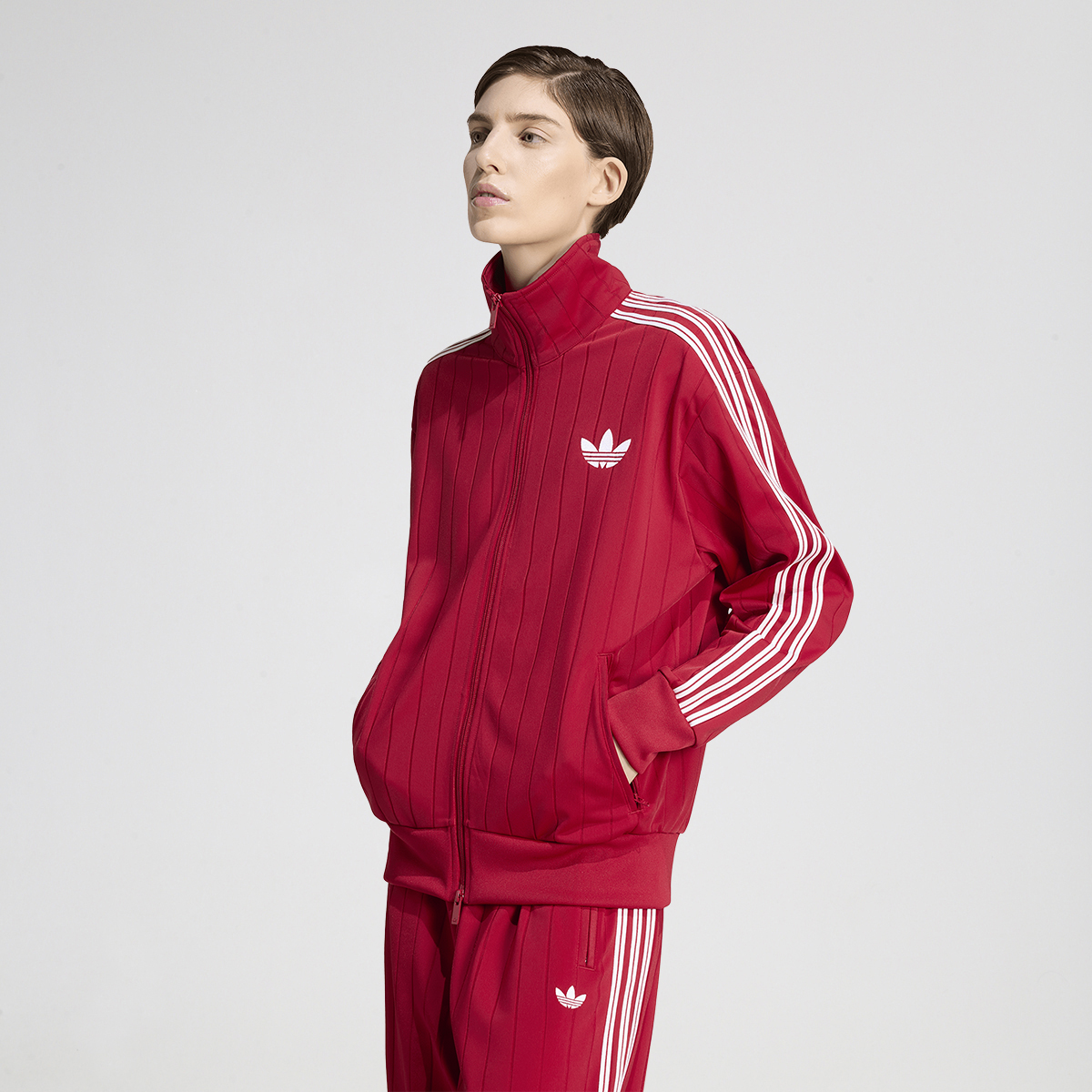 Buzo adidas Pinstripe Firebird Mujer,  image number null