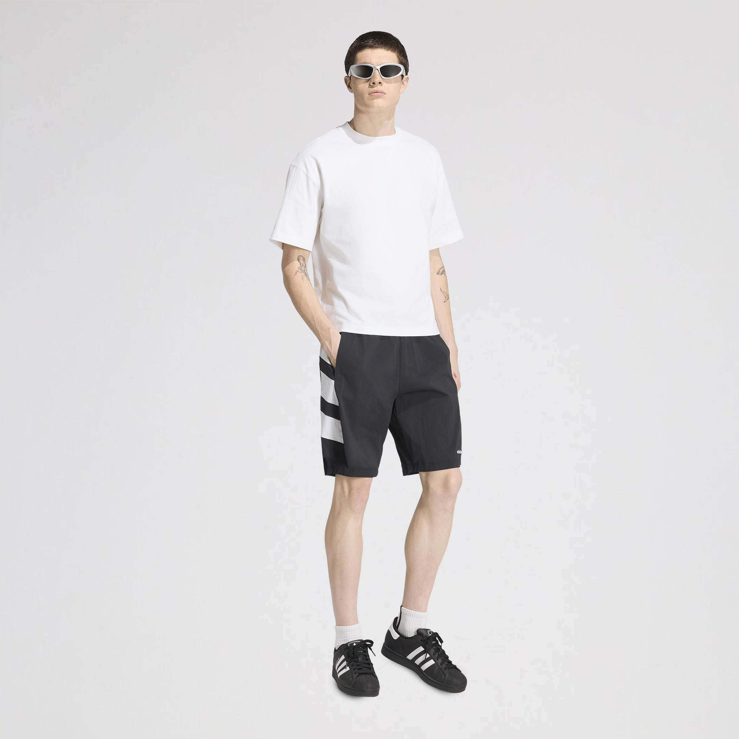 Short adidas Double Blocked Hombre poliamida,  image number null