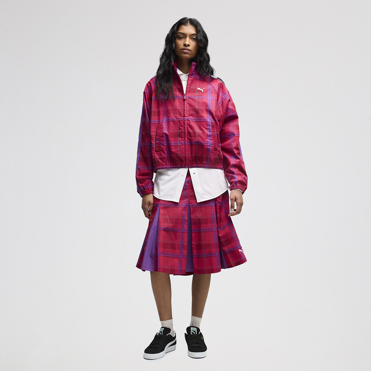 Buzo con Cierre Puma T7 Tartan Mujer,  image number null