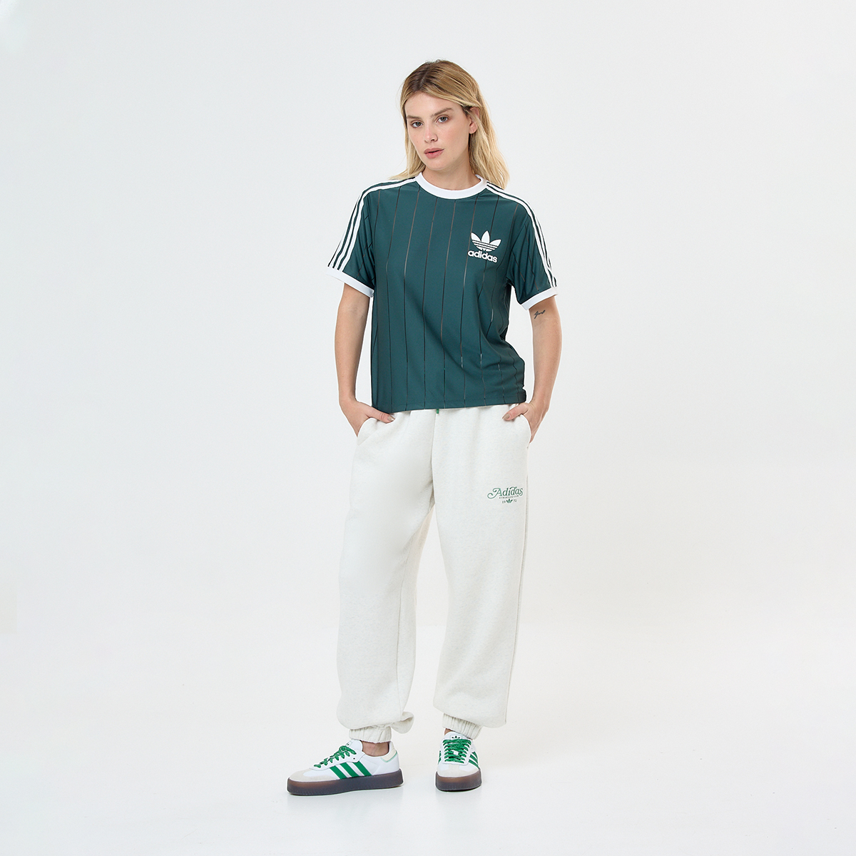 Remera adidas 3 Tiras Pinstripe Mujer,  image number null