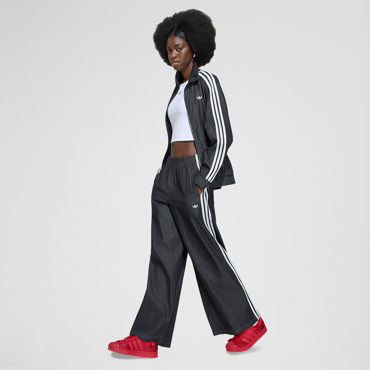 Buzo con Cierre adidas Originals Summer Glow Firebird Denim Mujer,  image number null