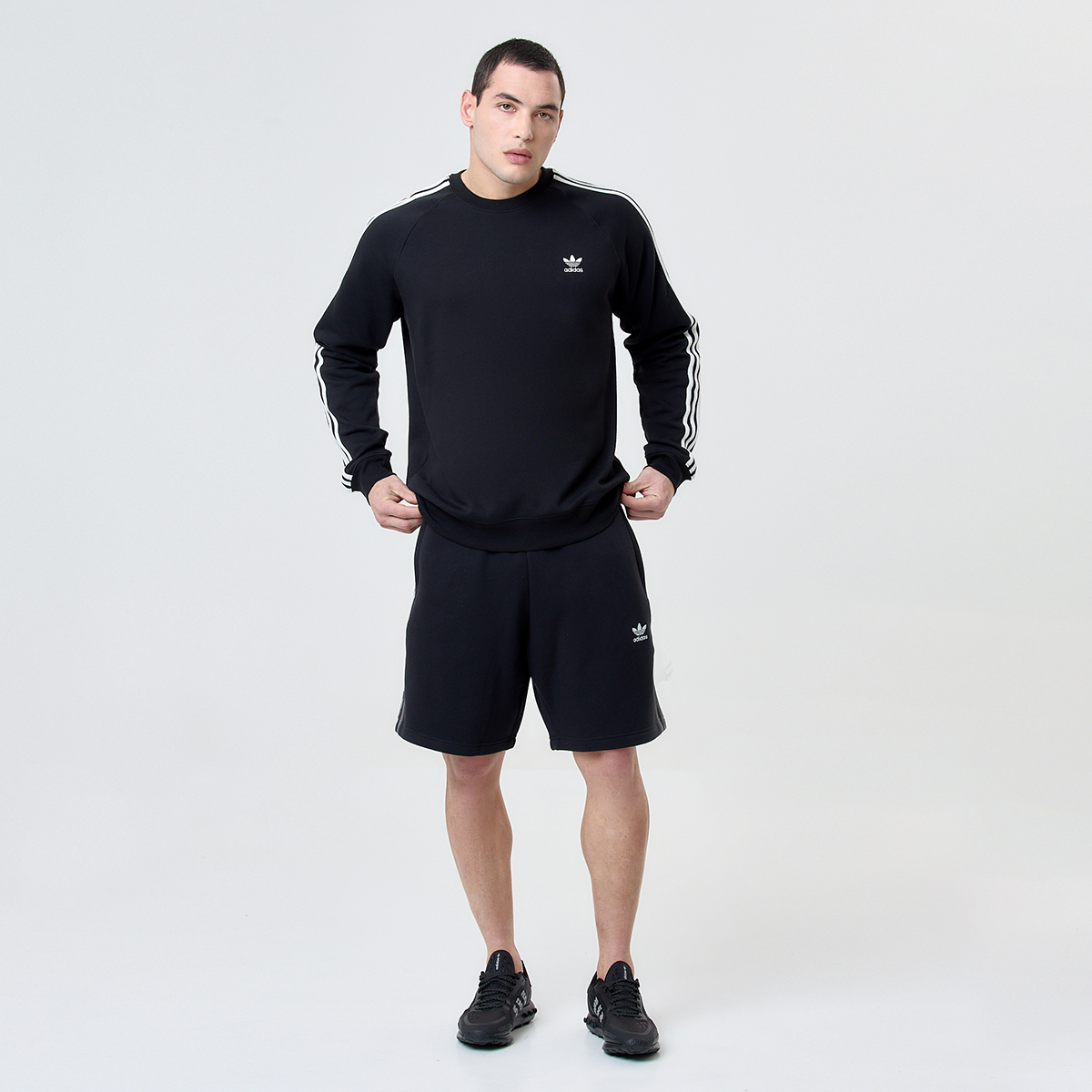 Buzo adidas 3 Tiras Crew Hombre