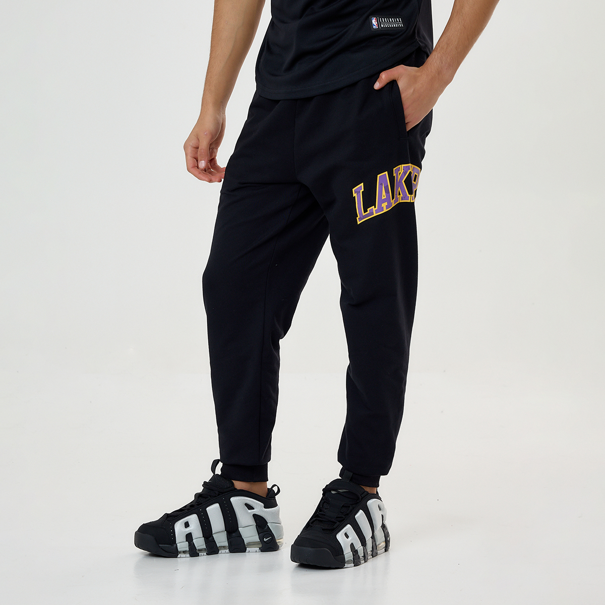 Pantalón NBA Los Angeles Lakers Front Bordado Logo Regular F Hombre,  image number null