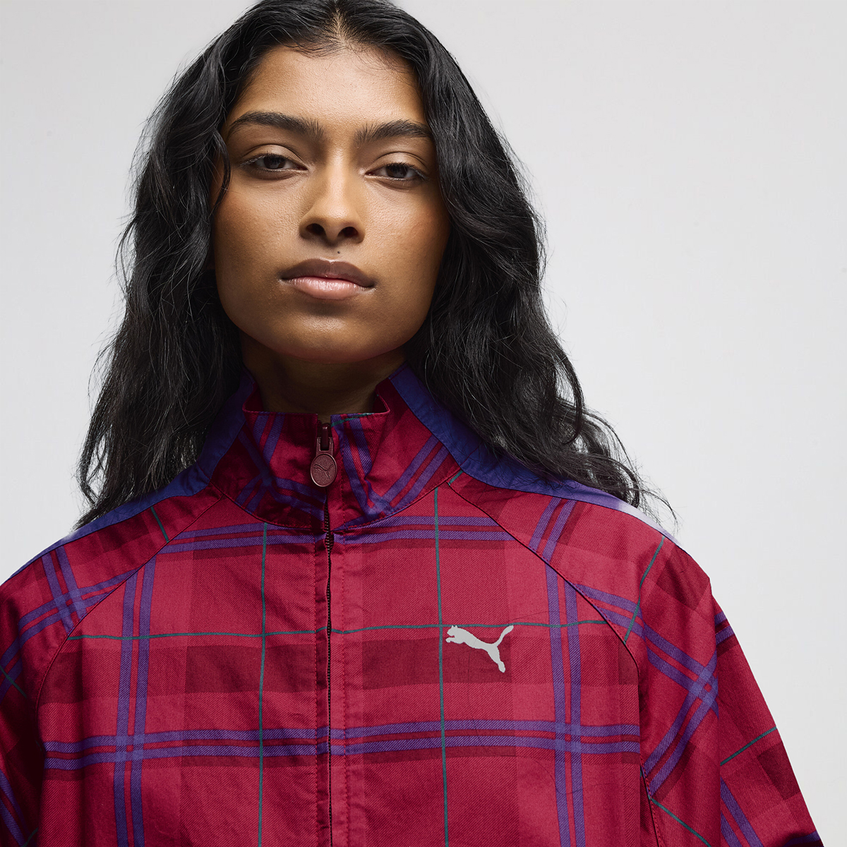 Buzo con Cierre Puma T7 Tartan Mujer,  image number null