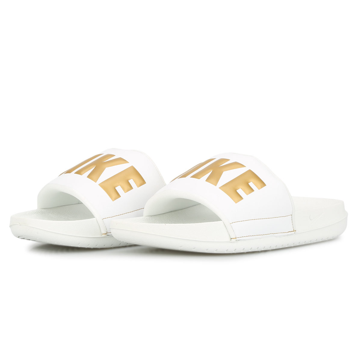 Calzado Ojotas Nike Blancas Con Dorado Ojotas Nike Offcourt Slide