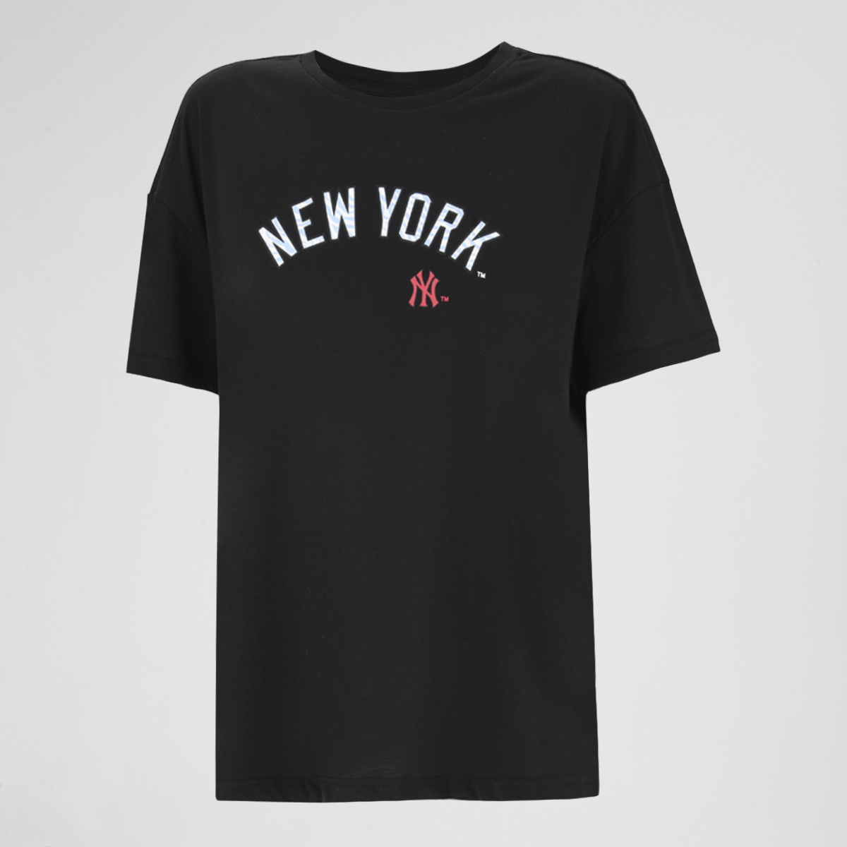 Remera MLB Yankees Front Animal Print Loose Fit Mujer,  image number null