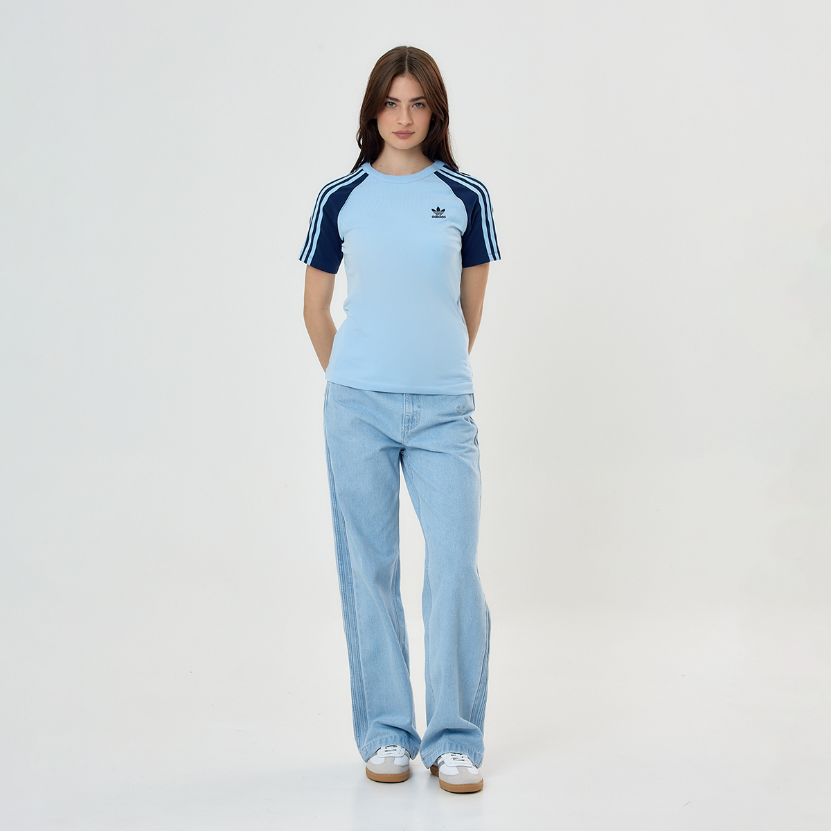 Remera adidas 3 Tiras Slim para Mujer,  image number null
