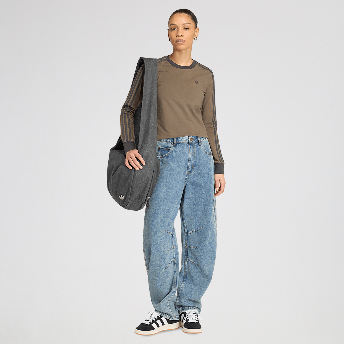 Pantal&oacute;n adidas Barrel Denim Tiro Alto&nbsp;Mujer,  image number null