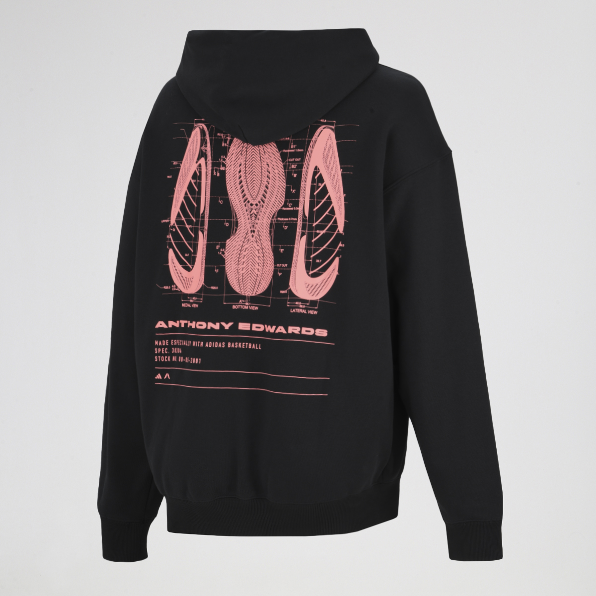 Buzo con capucha adidas Anthony Edwards Schematic Hombre,  image number null