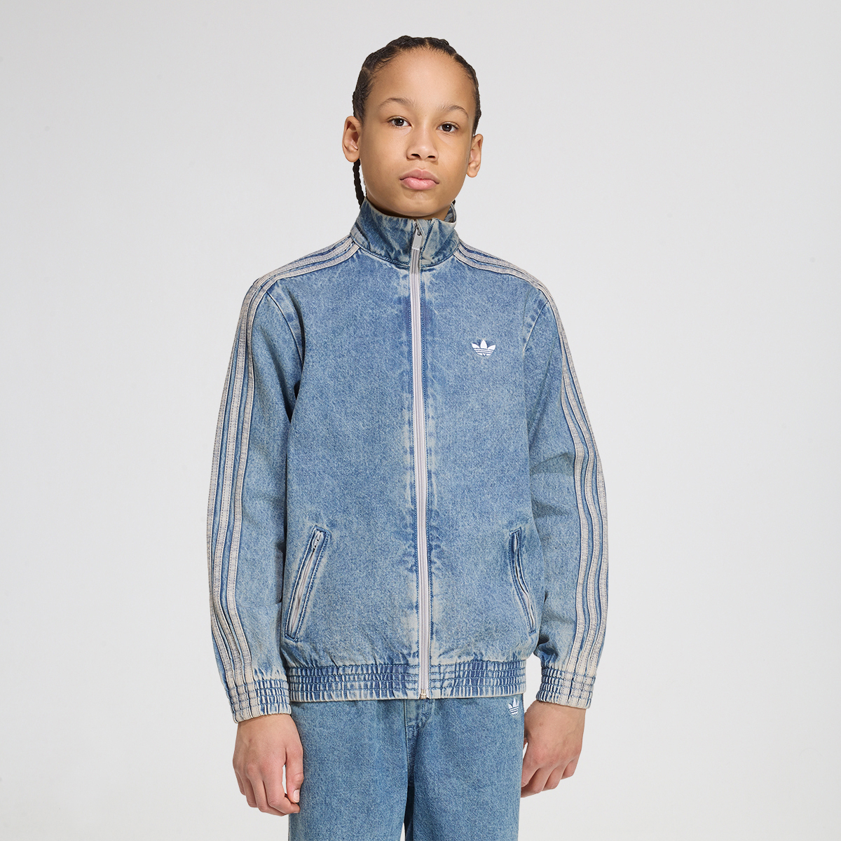 Buzo con Cierre adidas Firebird Denim Holgada,  image number null